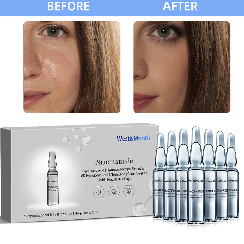 Hyaluronic Acid Facial Serum - 2 ミリリットル * 7 個ヒアルロン酸メソフェイスアンプル血清美白保湿活性化若返りアンチエイジングリフトしっかりしたスキンケア