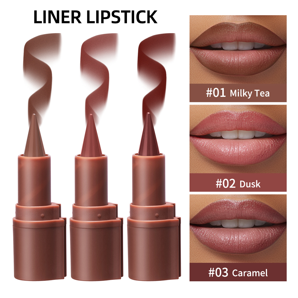 5色グラデーションリップクレヨンマットベルベットリップライナ - Matte Velvet Lip Tint Long Lasting のレビューと価格