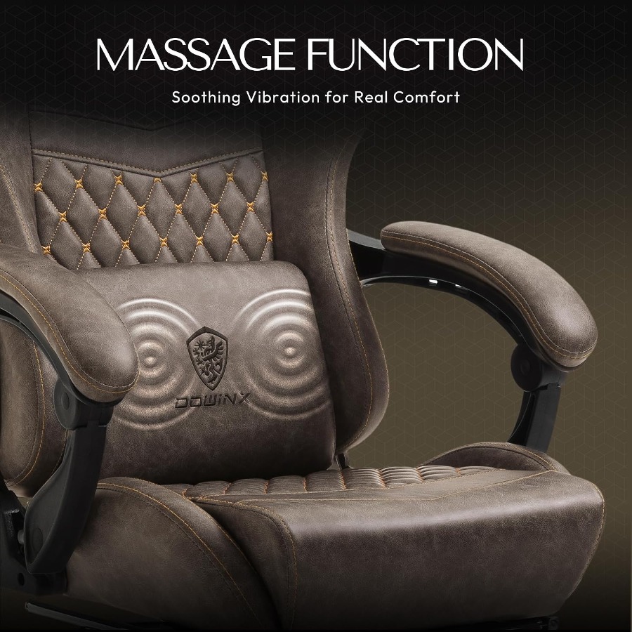 大人のための大型・高背もたれのヴィンテージゲーミングチェア： - Massage のレビューと価格